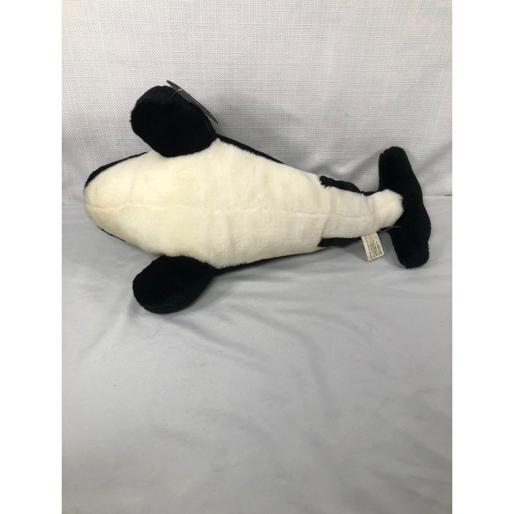 SeaWorld Orca Killer Whale Plush Stuffed Animal Shamu Black White 13 Inch - Picture 5 of 9